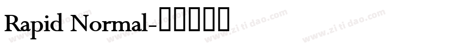 Rapid Normal字体转换